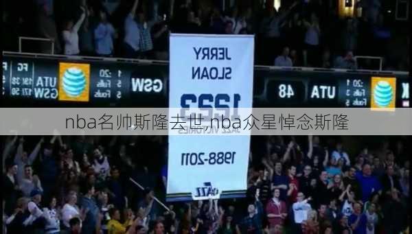 nba名帅斯隆去世,nba众星悼念斯隆