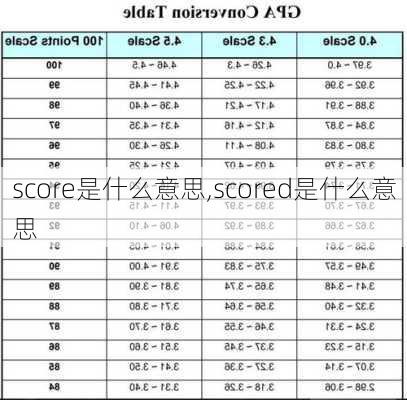 score是什么意思,scored是什么意思