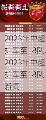 2023年中超扩军至18队,2023年中超扩军至18队 新闻