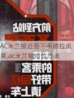 AC米兰接近签下韦德拉奥果,ac米兰输给拉齐奥