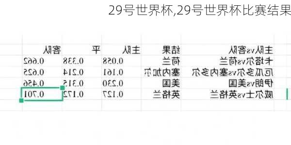 29号世界杯,29号世界杯比赛结果