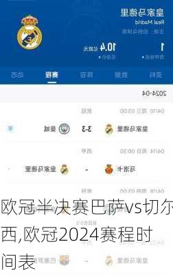 欧冠半决赛巴萨vs切尔西,欧冠2024赛程时间表