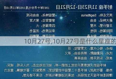 10月27号,10月27号是什么星座的