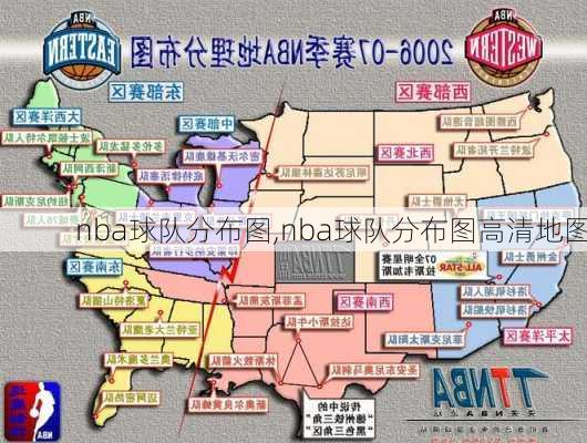 nba球队分布图,nba球队分布图高清地图