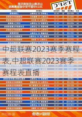 中超联赛2023赛季赛程表,中超联赛2023赛季赛程表直播