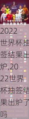 2022世界杯抽签结果出炉,2022世界杯抽签结果出炉了吗